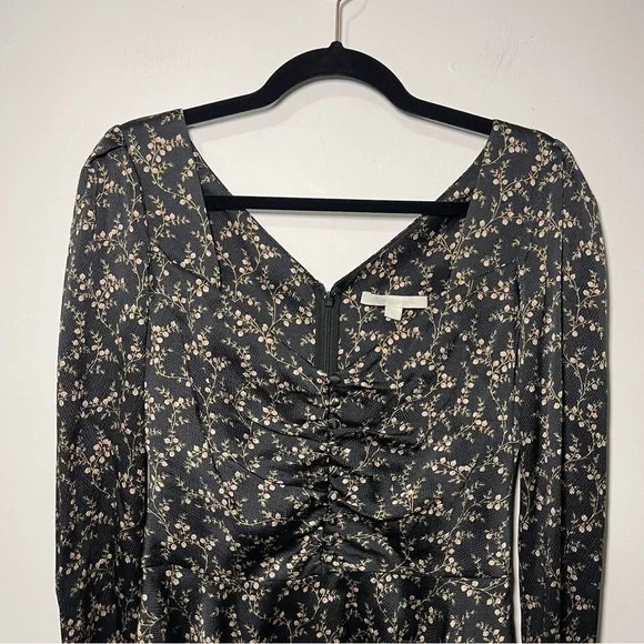 Jonathan Simkhai Women’s Black micro Floral Sweetheart Peplum Blouse blouse in S - Picture 4 of 9